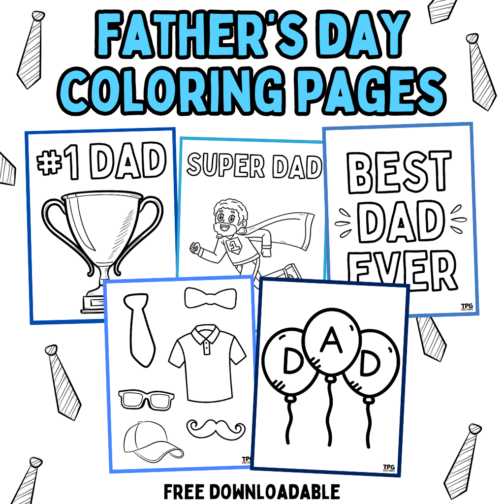 Father's Day Coloring Pages- Free Downloadable