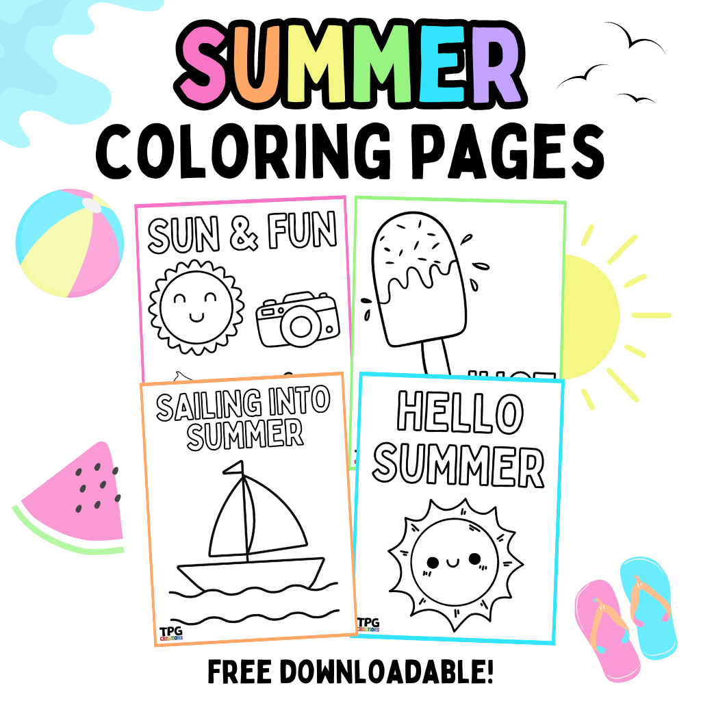 Kick Off Summer 2024 with Free Coloring Pages!