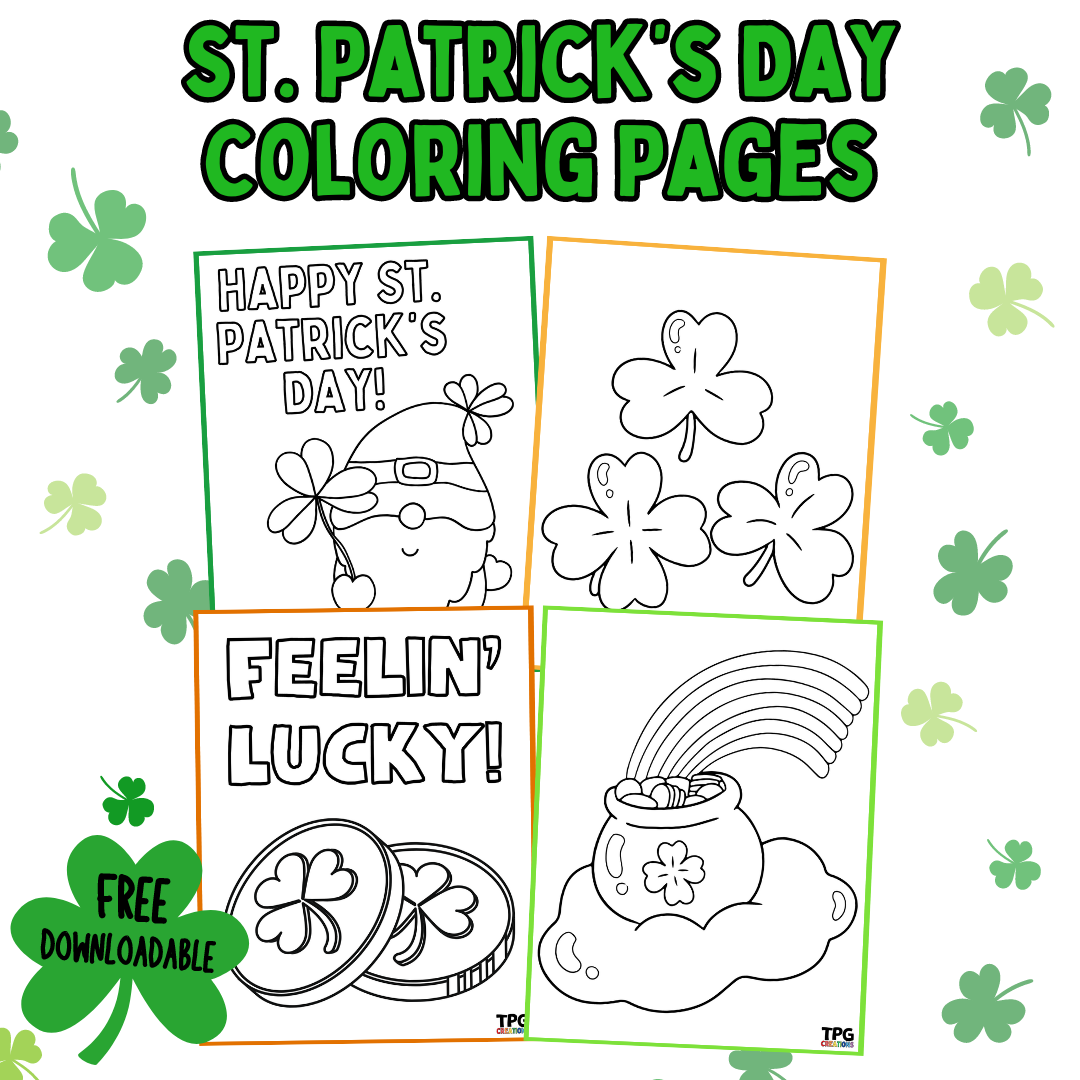 Free Downloadable St. Patrick's Day Coloring Pages for Kids! – TPG ...