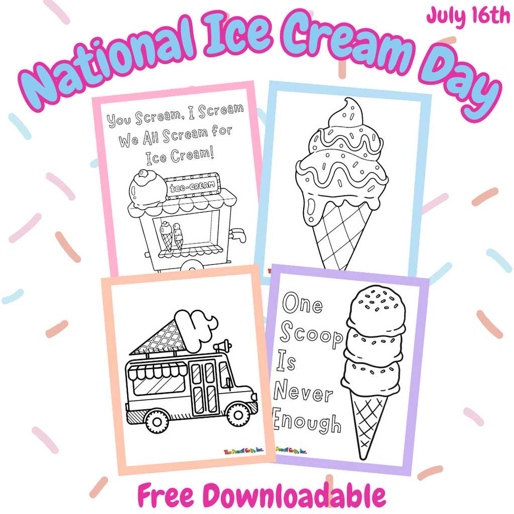 National Ice Cream Day- Free Downloadable Coloring Pages