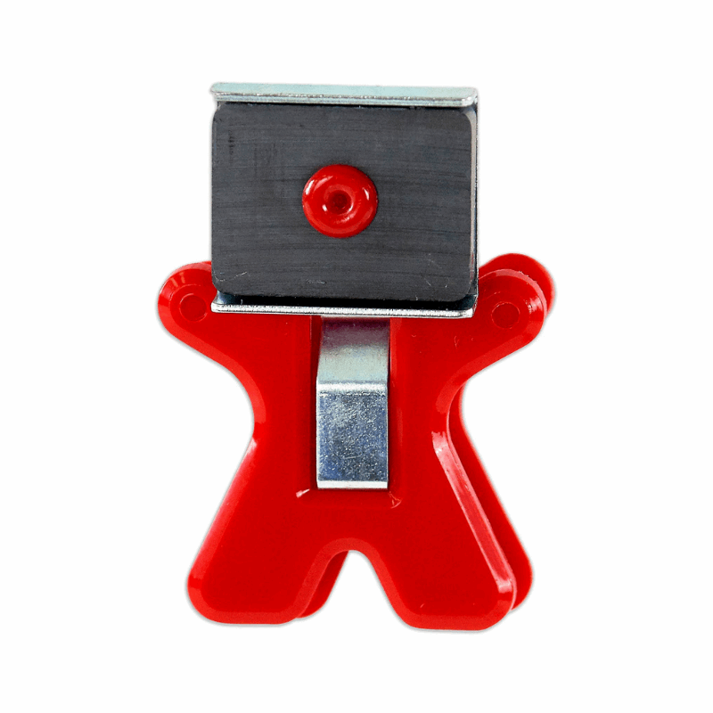 red magnet man magnetic clip from the back