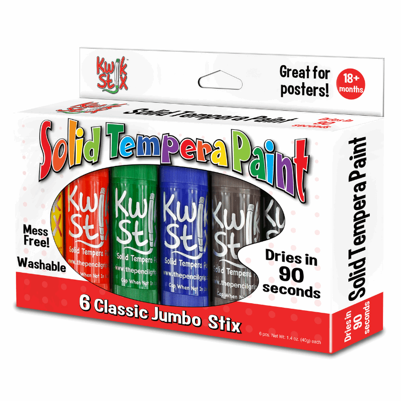 Jumbo Kwik Stix, Set of 6 Classic Colors