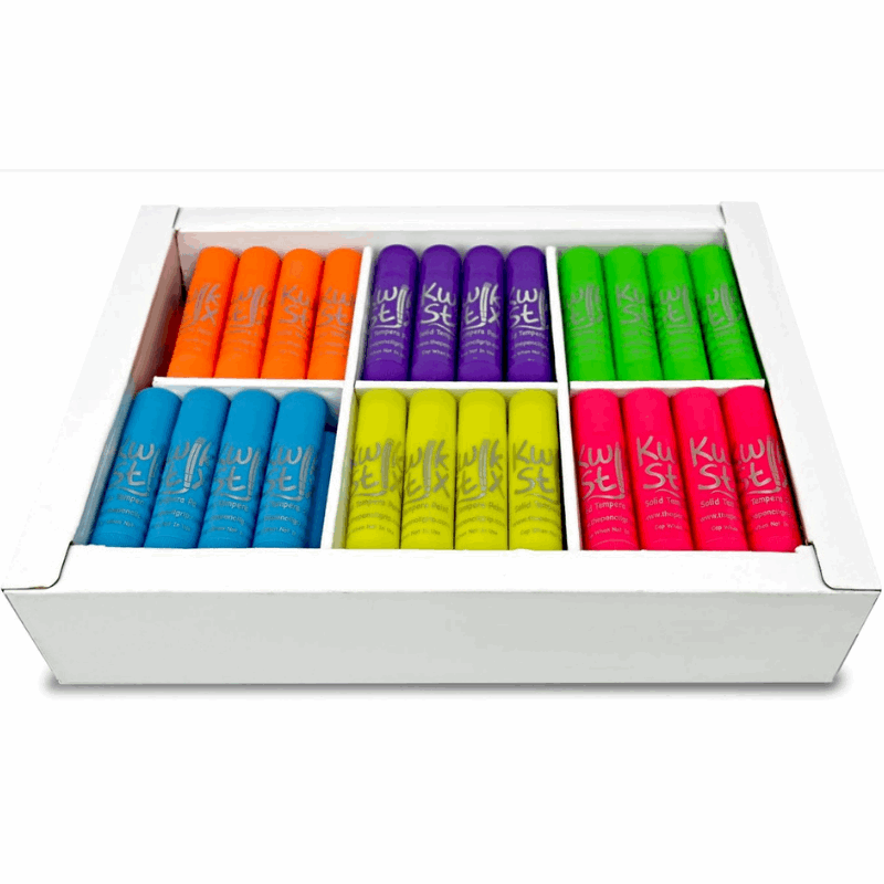 Kwik Stix Solid Tempera Paint Sticks, Class Pack Set of 72 Neon Colors