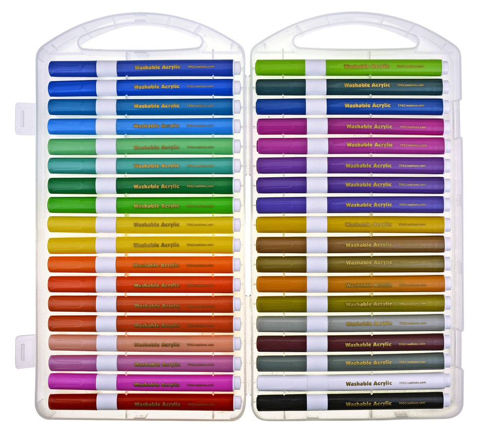 acrylic markers washable 12 pack packaging OPEN