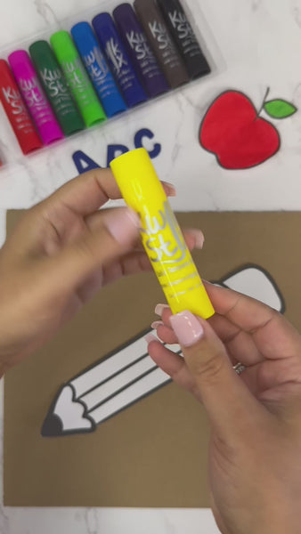 Craft video of a pencil using Kwik Stix